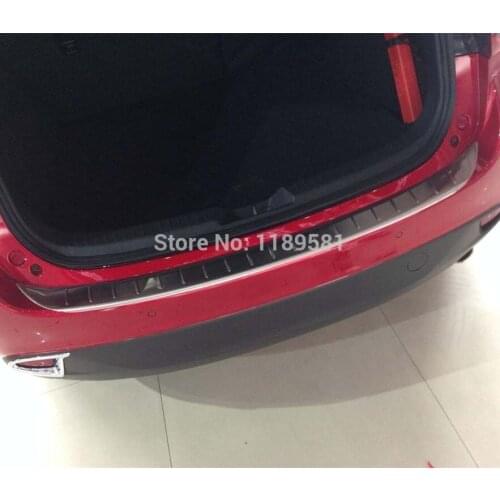 For Mazda 3 M3 Axela hatchback(5DR) 2014-2016 Stainless Steel Rear Bumper Protection Outside Trunk Sill Decorative Plate Pedal