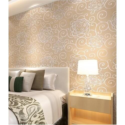 European Retro PVC Vinyl Wallpaper Waterproof Vintage Flower Floral Wallpaper Stickers Living Room Bedroom Decor Contact Paper