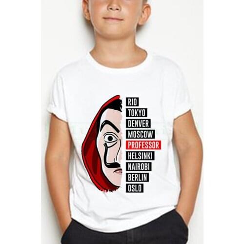 The House of Paper t shirt Money Heist girl La Casa De Papel tshirt funny top tee fashion new clothes t-shirt BOY summer
