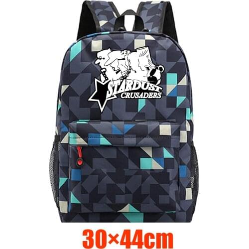 Backpack Anime Jojos Bizarre Adventure Canvas High Quality Packsack Schoolbag Teenger Mochila Unisex Student Travel Laptop Bag