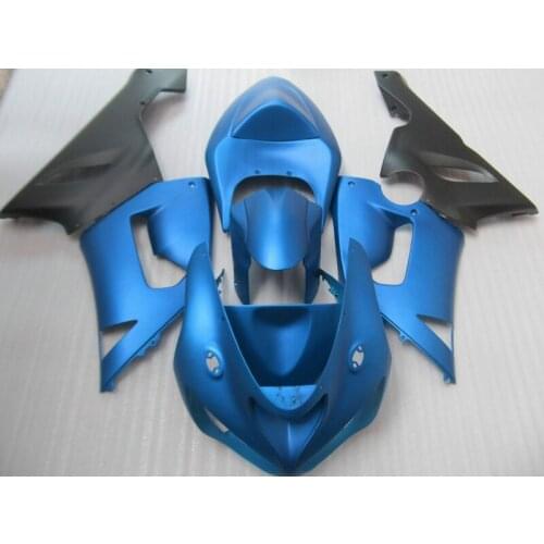 Fairing kits 100% fit for Kawasaki NINJA ZX 6R 2005 2006 zx6r 05 06 matte black blue ABS plastic fairings set HP20