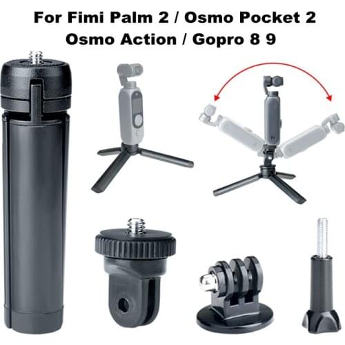 Mini Aluminum Alloy Tripod for Fimi Palm 2/Osmo Pocket 2/Osmo Action/Gopro 9 Desktop Stand Stabilizer Accessories Kit