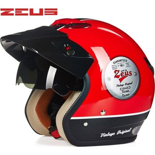 Motorcycle JET Vintage 3/4 Helmet DOT Retro Moto Casco Scooter Capacete Open Face Helmet