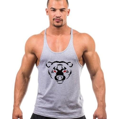 Men fashion cotton sleeveless shirts tank top men Fitness shirt mens singlet Bodybuilding workout gym vest fitness men