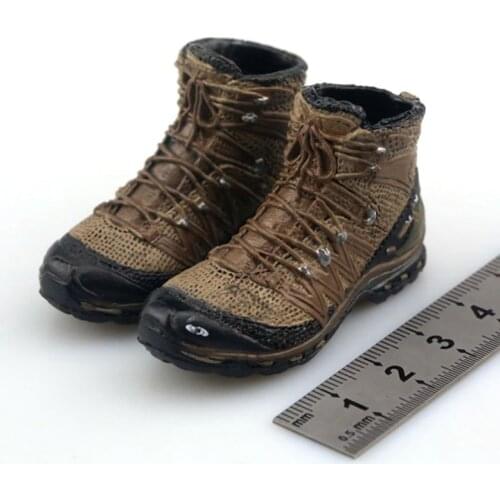 1/6 Male Soldier Solid Combat Boots Shoes RIP Seal Team Six Combat Outdoor Hiking Shoes Model for 12'' Detachable Feet Body