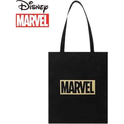 2021 Disney Marvel Letter Shopping Bag Fashion Handbag Casual Shoulder Bag Environmental Protection Ladies Boutique Canvas Bag