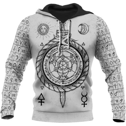 2020 New Fashion Men/Women hoodies Ancient Alchemy 3D White Hoodie Harajuku Streetwear Unisex Casual Jacket Tracksuit DW0139