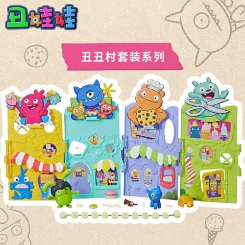 New Hasbro Ugly Doll Ugly Village Set Children Anime Dolls Castle House Toy Uglydolls Action Figures Educational Toys Kids Gift