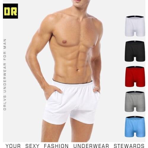 ORLVS Brand Sexy Men Underwear Soft Breathable Underwear Male Comfortable Solid Panties Underpants Cueca Boxershorts Homme