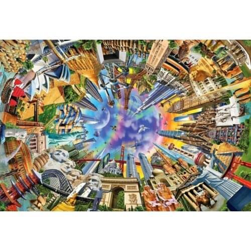 At Jigsaw Puzzle 3000 Pcs World Monuments Parallel Universe For Adult&Kids Toy Educational Entertaintment Landscape Fun Games
