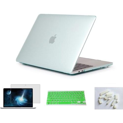 4 in1 Rubberized laptop Hard Case Cover For Macbook Air 11 12 13 Pro13 15 with Retina Case laptop Matte shell Protective Bag