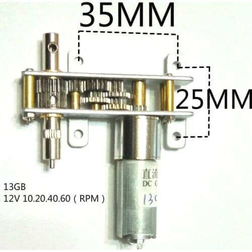 Free shipping New 13GB 12V (10 20 40 60) rpm Engine Large Torque Gear Box Electric Motor For ROBOT