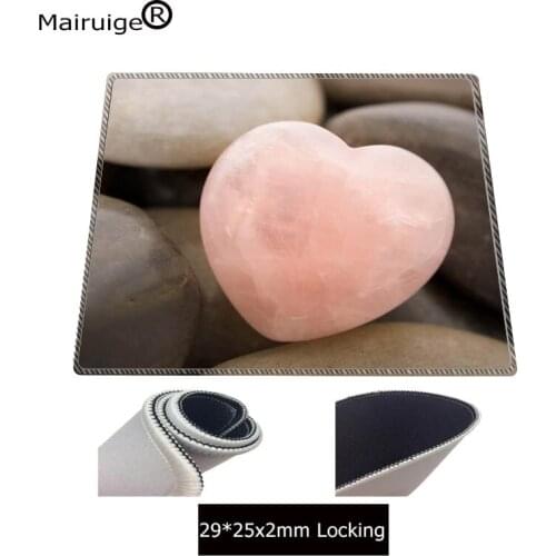 Mairuige Pink Heart shaped stone Mouse pad Desk Cushion Table keyboard Mat Mousepad game gaming XL Mouse pad 18x22cm 20x25cm