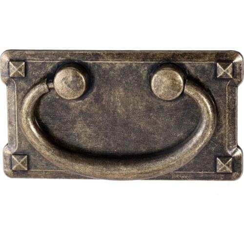 Retro Alloy Panel Handle Kitchen Drawer Cabinet Door Ring Pull w/screws Furniture Alloy Knob Hardware Antique Bronze 54*95mm