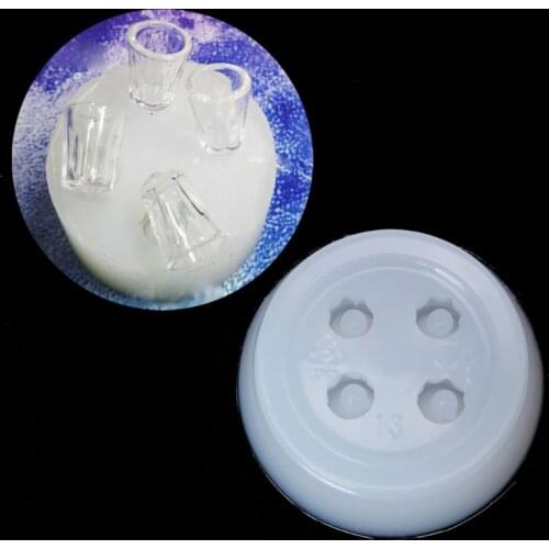 JAVRICK Mini Water Cup Bottle Pendant UV Resin Casting Mold Silicone Mold Jewelry Making 4x 2x 4.5cm