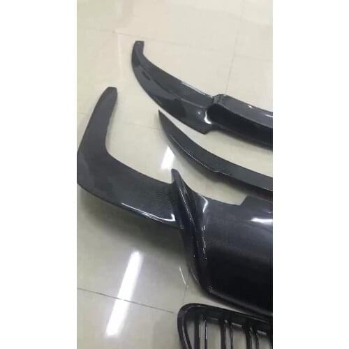 Carbon fiber V style body kit front lip diffuser side skirt spoiler for 6 series F06 F12 F13 640i 650i coupe 2011-2018