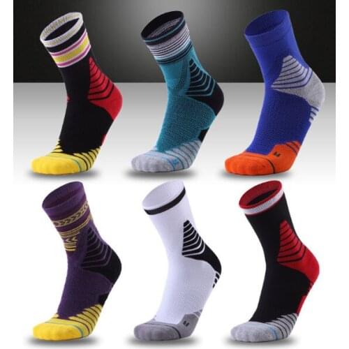 High cylinder Elite Professional Basketball Socks Wrinkle Towel Socks Outdoor Sports Socks Dust Weaving Men Running Socks