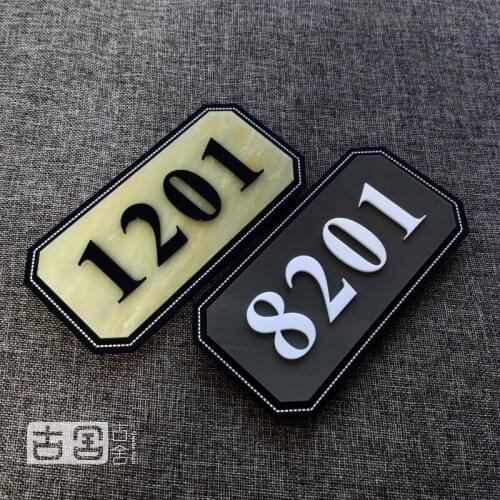 1pcs High-grade acrylic hotel hotel unit unit room number room number plate number number card custom made