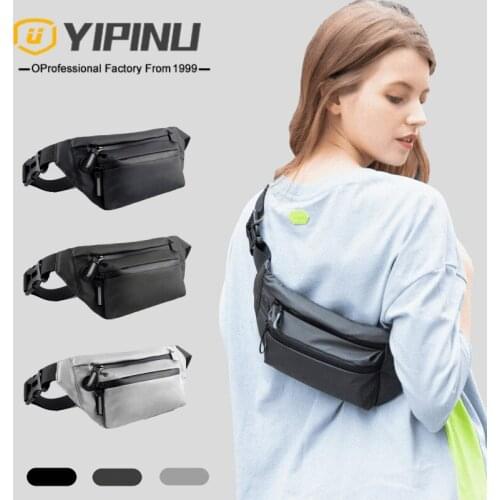 YIPINU Fanny Pack for Men and Women - Premium Waterproof PU Leather Waist Bag with Adjustable Strap