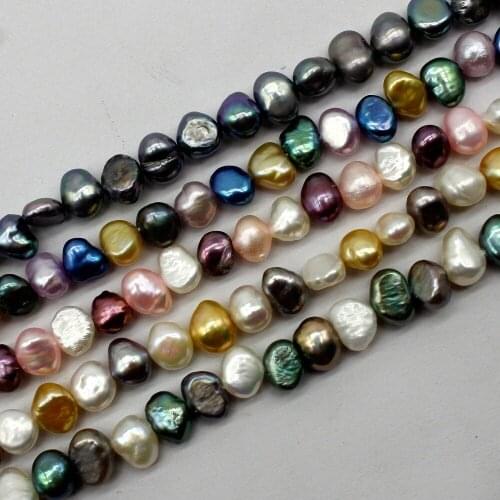 6-7mm Natural Colorful Baroque Shape Fashion Freshwater Loose Pearl Beads Necklace Bracelat Jewelry Making DIY Pearl Loose Beads