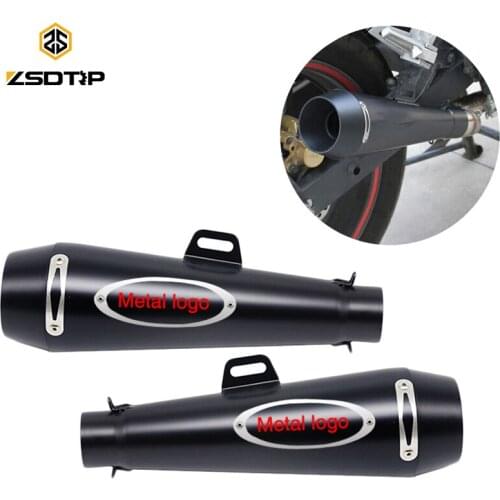 ZSDTRP 51MM Motorcycle Scooter M4 Exhaust Muffler Moto Escape GP Pot Silencer For Most Motocross Dirt Bike Cross ATV Slip on