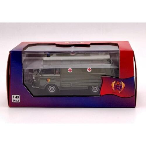 1:43 IST Barkas B1000 SMH3 NVA 1985 IST170T Green Ambulance Diecast Models Car