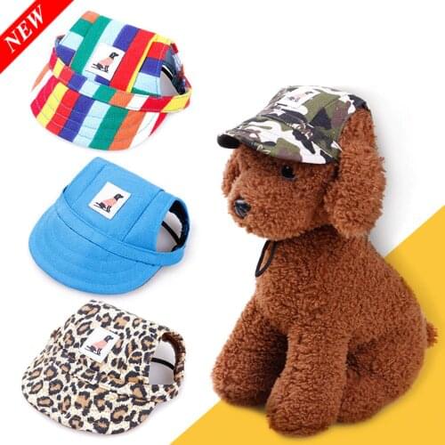 1 Pcs Sun Hat Pet Dog Caps Small Puppy Pets Summer Print Cap Dog Baseball Visor Outdoor Accessories Sun Bonnet Product