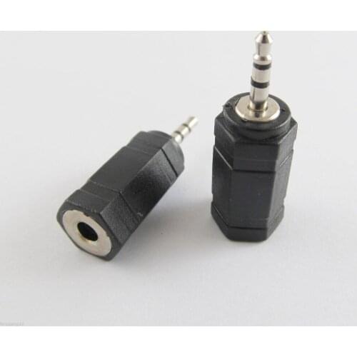 1pcs Stereo 2.5mm Male Plug To 3.5mm Female Nickel Audio Converter Jack Adapter