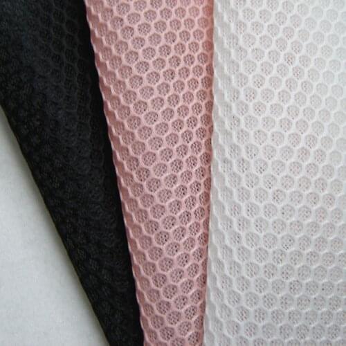 1 yard New French Casual Apparel Mesh Fabric 3D Hexagonal High Quality Breathable White Footwear Net Cloth Sewing Black Tissu