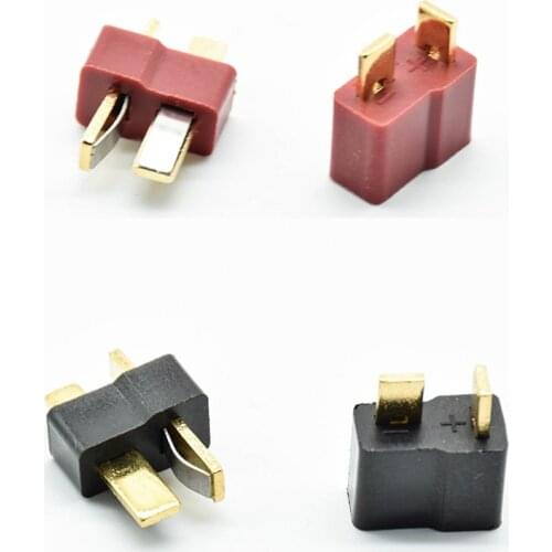 10pcs/5sets red black T Plug Male & Female Deans Connectors Style For RC LiPo Battery G08 banana Jack Adapter Plug Socket