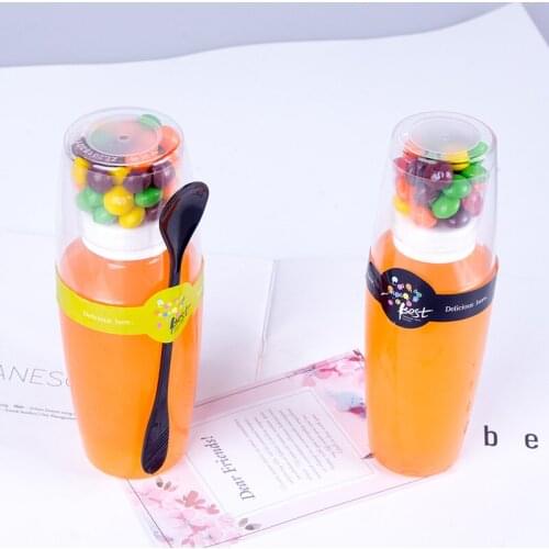 10pcs High quality 340ml yogurt bottles creative transparent hard plastic cups birthday party favors juice milk tea dessert cups