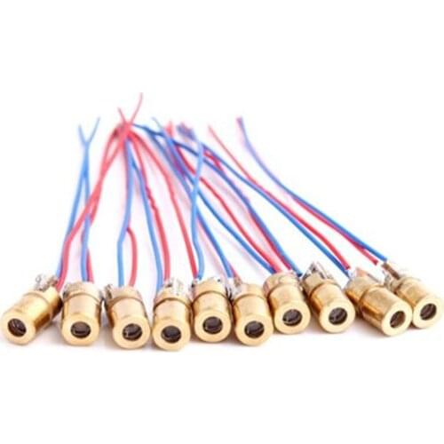 100pcs 5V 650nm 5mW Laser Red Dot Module