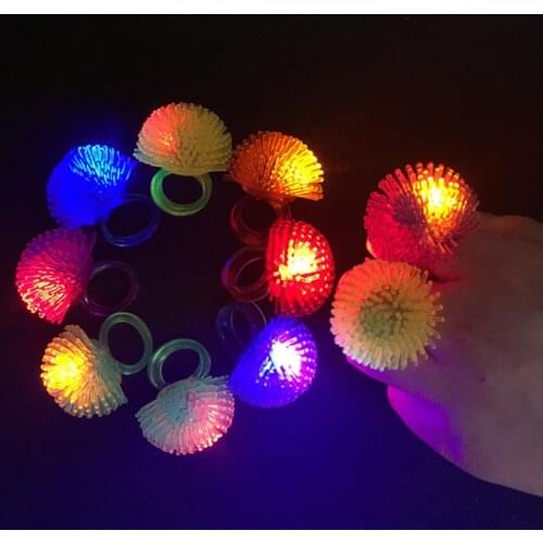 2020 Limited 5pcs/lot Free Shipping Led Finger Ring Flashing Novelty Party Glowing Dark Light Up Toys Mix Colors Soft Lights