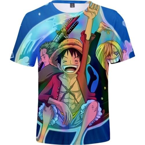 2021 Latest ONE PIECE 3D Printed T-shirts Women/Men Fashion Summer Short Sleeve T shirts Casual Streetwear Clothes