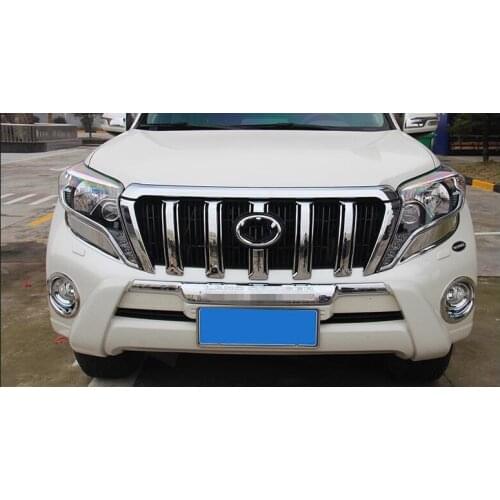 6 PCS Band New ABS 3D Front Grill Grille Trim Cover for TOYOTA PRADO 2014 Auto Racing Car Grill