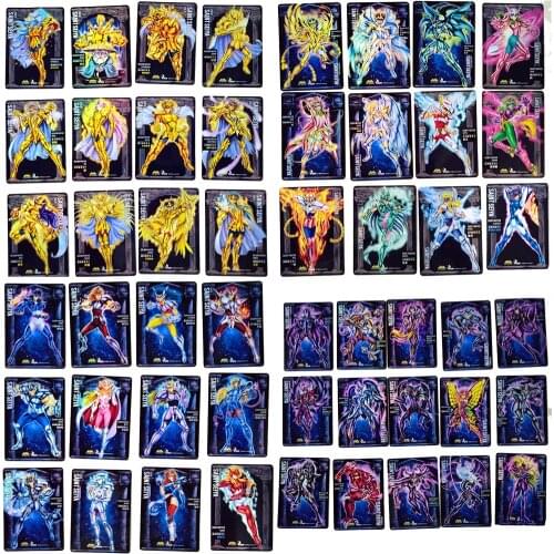 63pcs/Set Saint Seiya Shining Card Complete Collection Gold Saint Figure Card Commemorative Car Toys