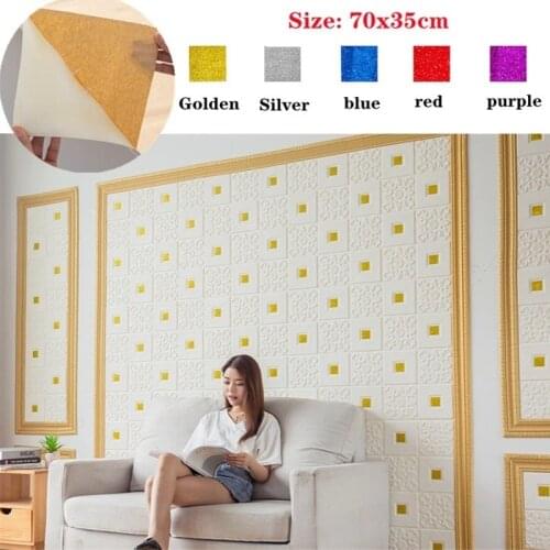70x70cmWallpaper 3dThree-dimensionalCeiling Self-adhesive Embossed WallStickers Living Room Bedroom TVBackground Wall Decoration