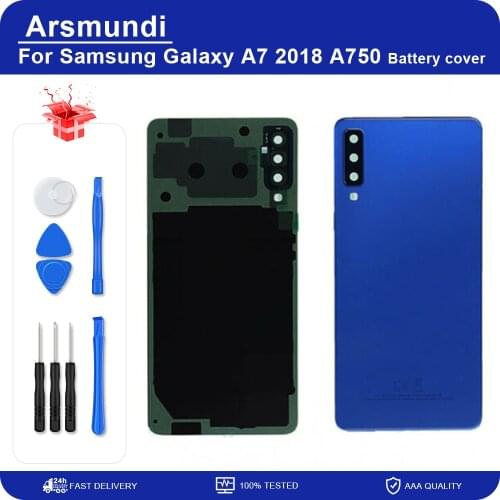 A7 Back Glass For Samsung Galaxy A7 2018 A750 A750F SM-A750F A750GN-DS Battery Cover Rear Door Housing