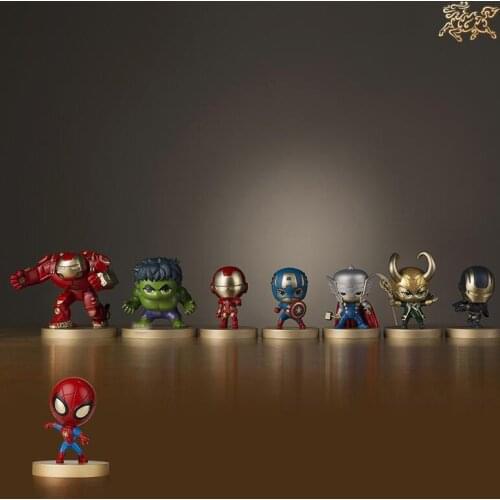 Genuine authorized Pure Brass Q version handmade Children Robot Toy Statue Avenger alliance Action Robot Model Child toy gift