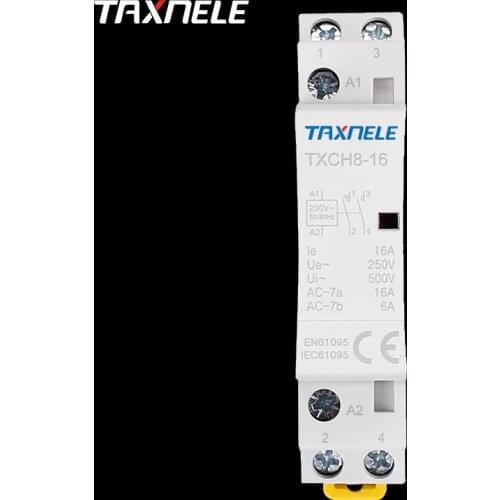 Din Rail Household Ac Contactor 2P 16A 25A 220V/230V 50/60HZ 2NO 2NC 1NO1NC for Household Home Hotel