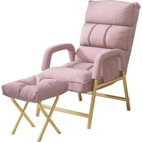 Louis Fashion Lazy Sofa Living Room Small Family Multi Fabric Sofa Light Luxury Single Chair Footstool Furniture Combination Set