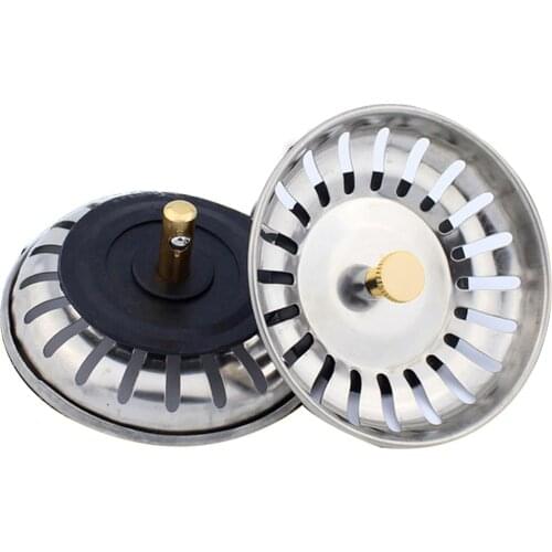 2PC Kitchen Sink Floor Drain Stainless Steel Kitchen Sink Filter Mesh Durable Rubber Sealed Wash Basin Bathroom Hair Filter Ring