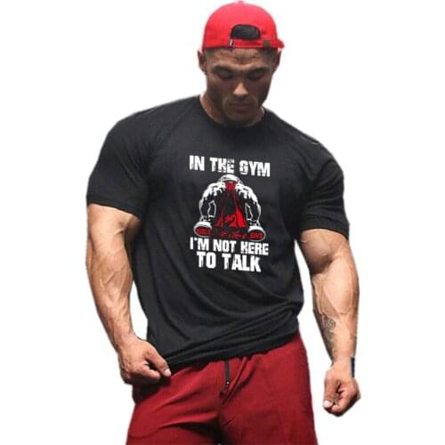 Muscleguys Brand Fitness Tshirt Man Summer cotton Tops Men Short Sleeve T Shirt Fashion Print Bodybuilding tshirt gyms Clothing