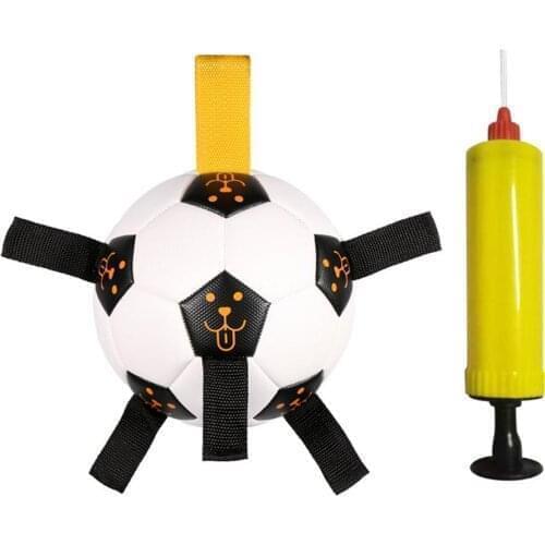 Dog Toys Soccer Ball, Interactive Dog Toys for Tug of War, Dog Tug Toy, Dog Water Toy, Durable Dog Balls for Small & Medium Dogs