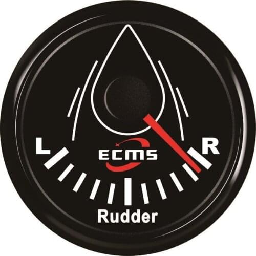 Boat Rudder Angle Indicator 0-190 Ohms 52mm 316L Black Bezel With Sending Unit 800-00070