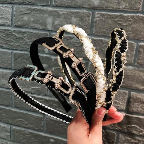 Lace Bead Knot Headbands For Women Korea Hair Accessories Flower Headband Hairbands Hair Bow Hairband for Girls