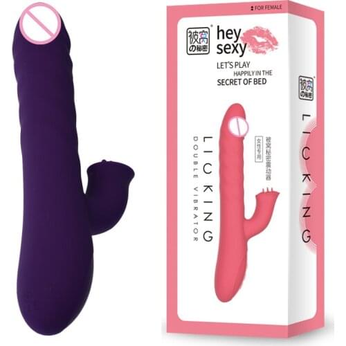 Rabbit Vibrator Clitoris Sucking Licking Massage G-point Stimulator Heating Swing Dildo Adult Products For Female