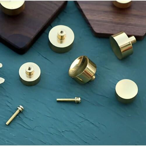 Round Brass Cabinet Handles European Drawer Pull Knobs Wardrobe Handle New Design Gold Furniture Door Accessory