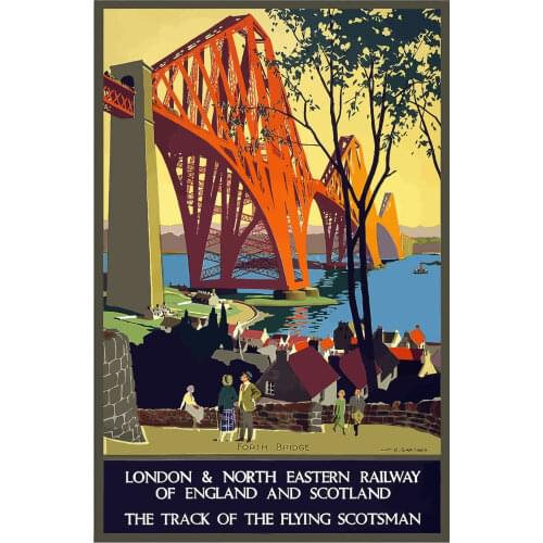 LONDON & NORTH EAST Vintage Retro Travel Railways Photo Art Film Print Silk Poster for Your Home Wall Decor 24x36inch
