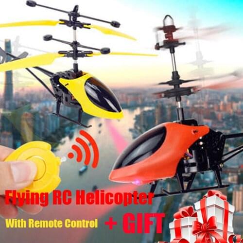 Mini Flying RC Induction Aircraft USB Hand Control Drone Kids Holiday Gifts